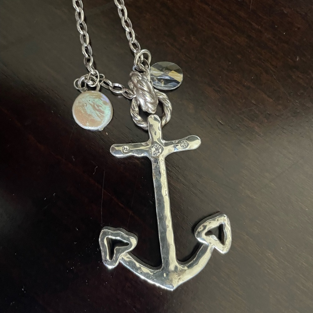NWT - Brighton Silver Anchor Pendant Necklace